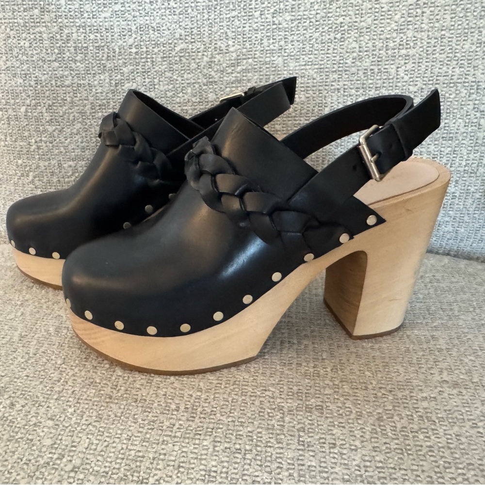 Loeffler Randall Paxton leather platform clogs